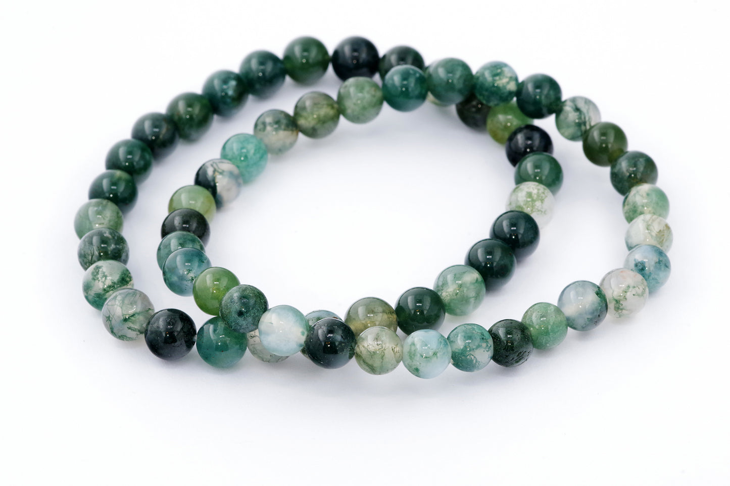 Moss -akaattirannekoru - 6 mm