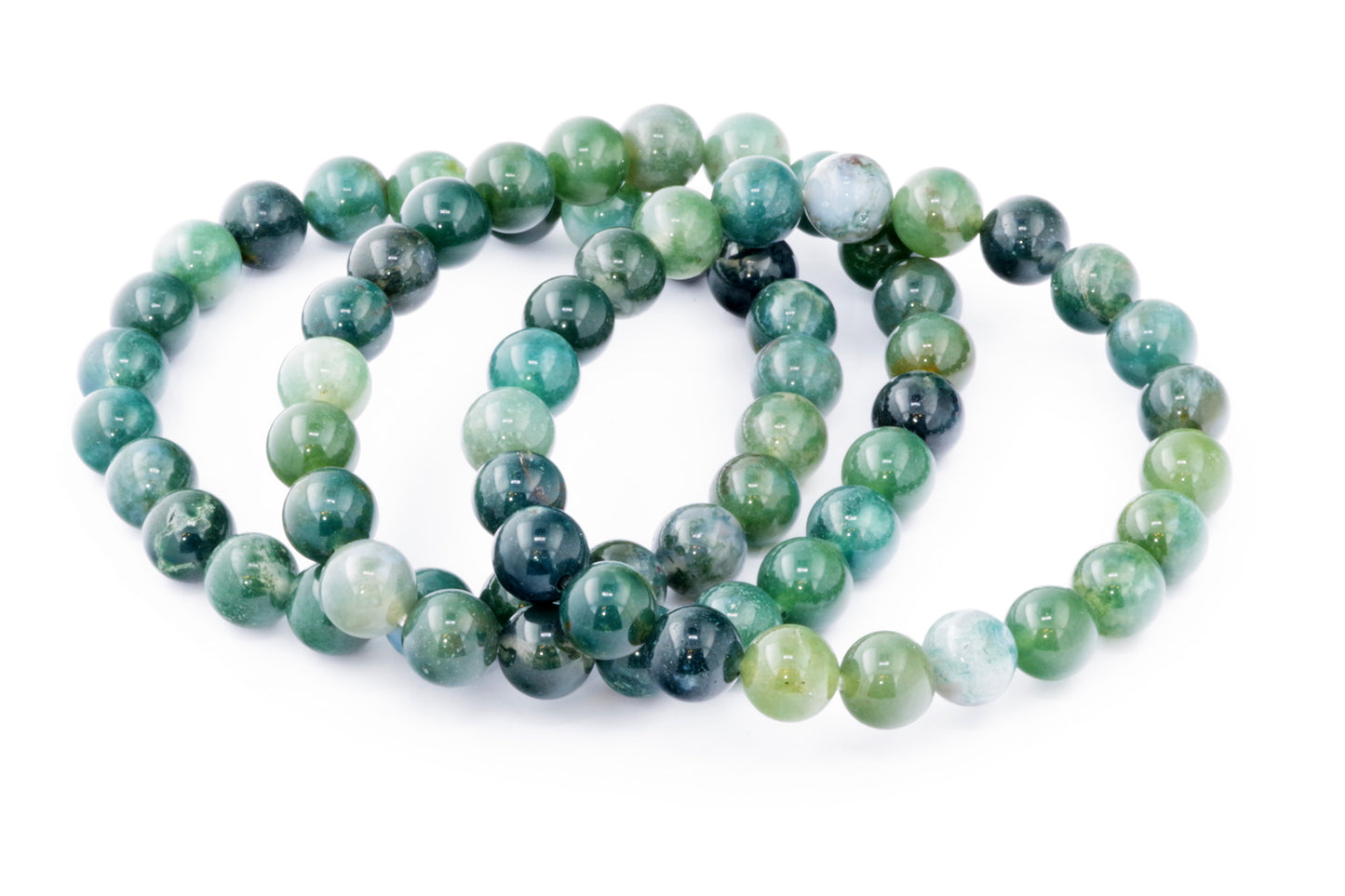 Moss Agate Armband - 8mm