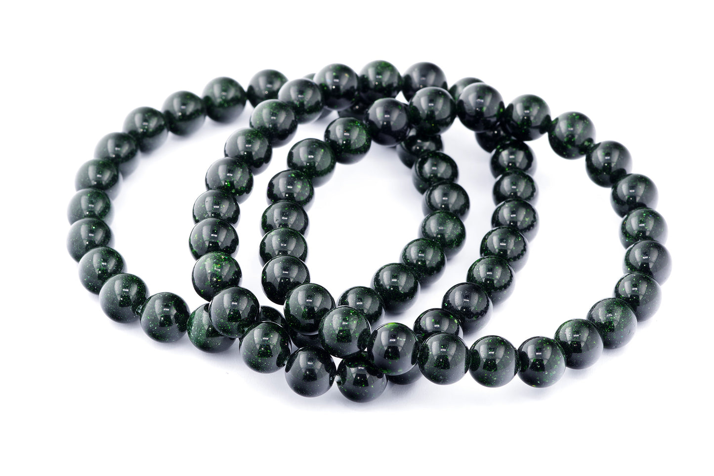 Pulseira verde de Goldstone - 8mm