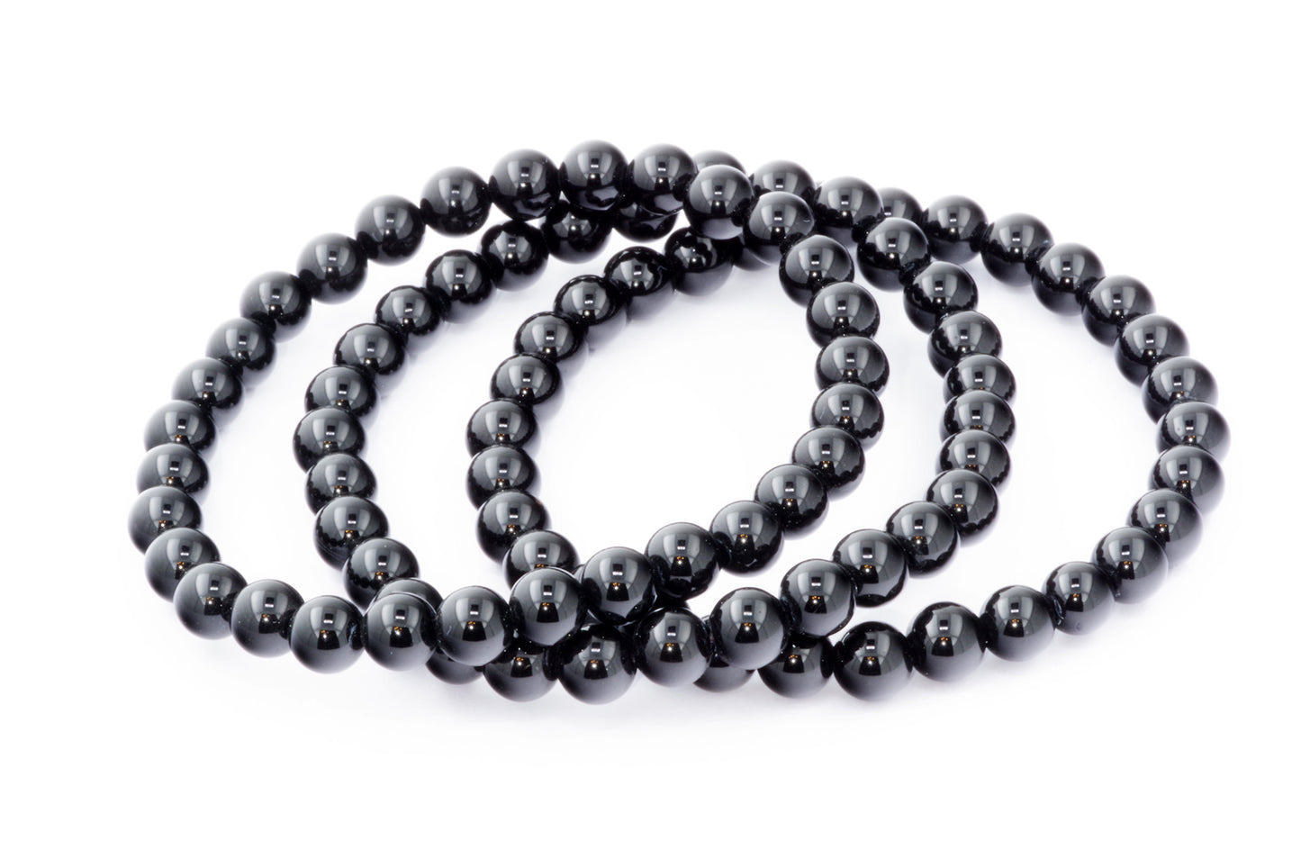 Black onyx bracelet – 925 silver - 6mm