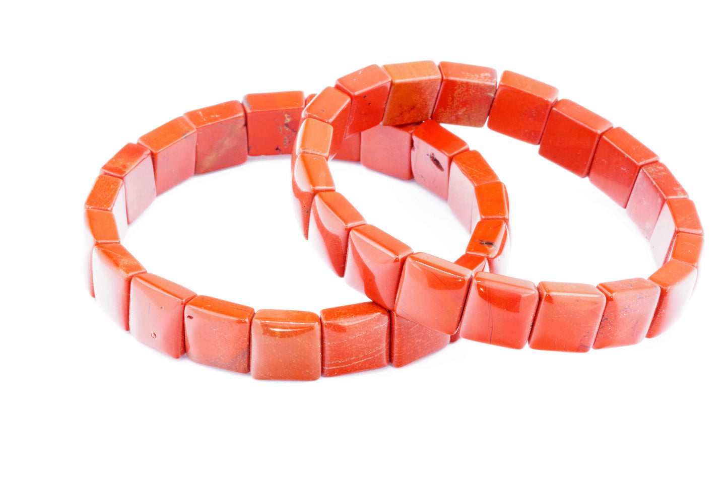 Punainen Jasper -rannekoru - neliö