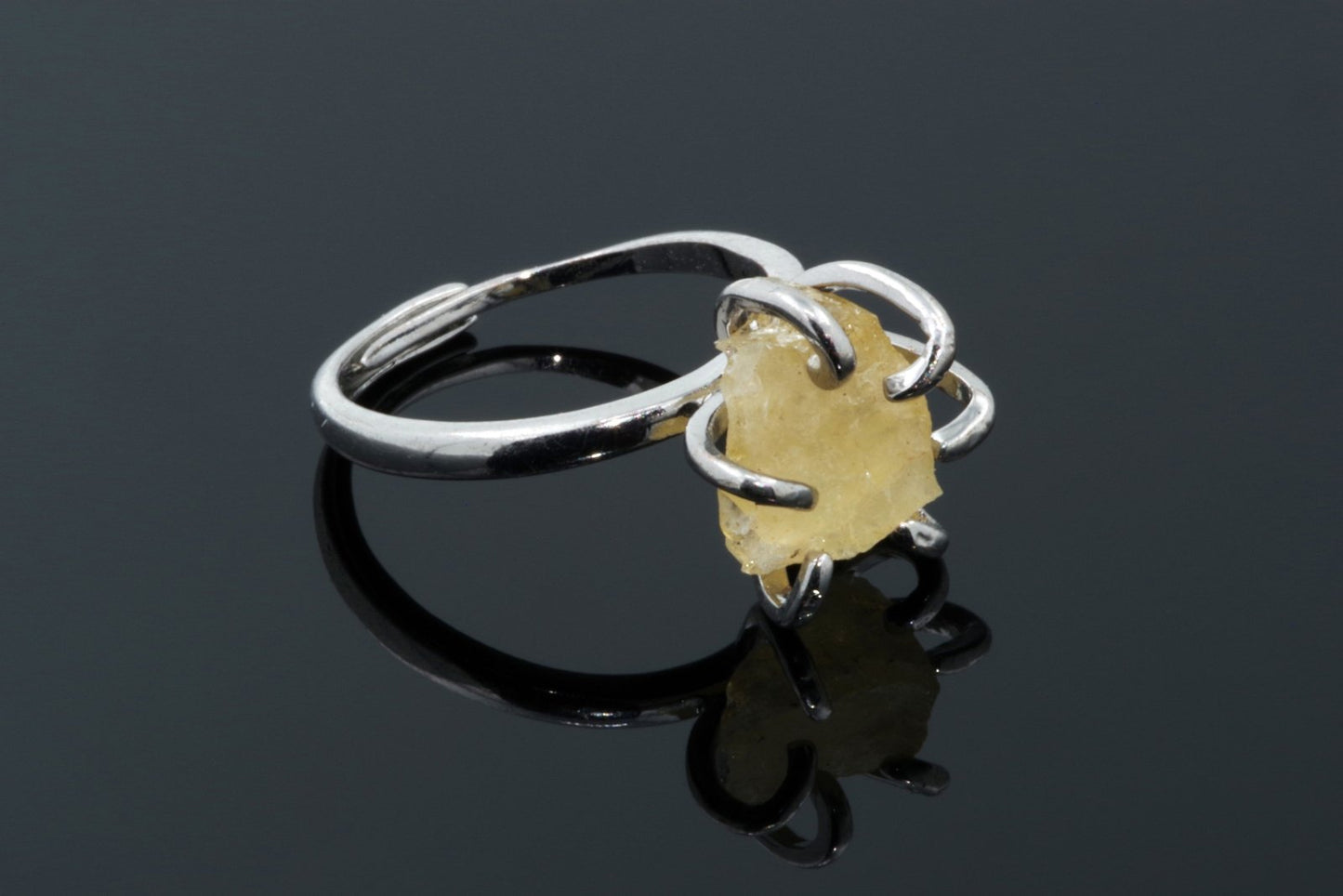 Anillo de citrina - encanto de la pata