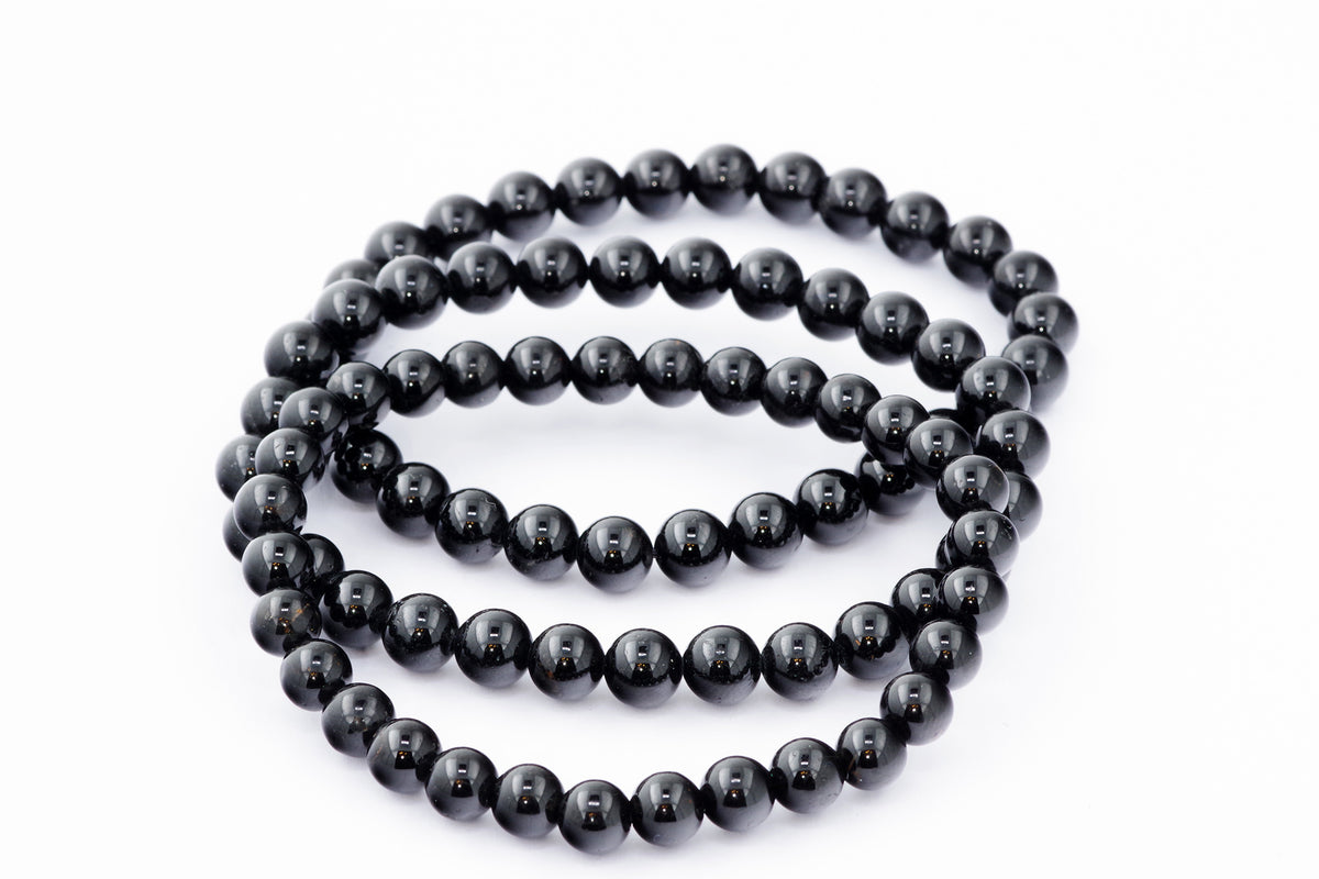 Brazalete Turmaline Schorl - 6 mm