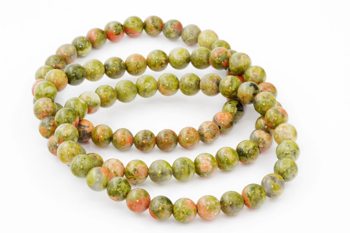 Unakite कंगन - 6 मिमी