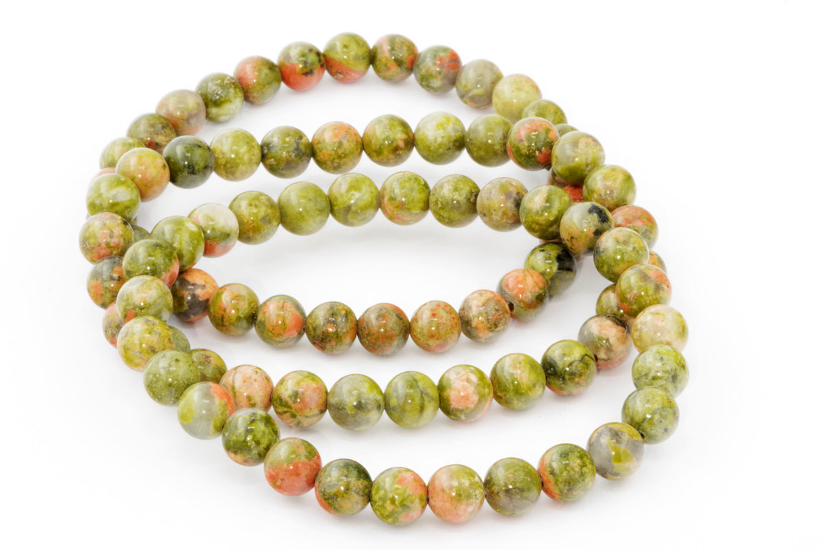 Unakite कंगन - 6 मिमी