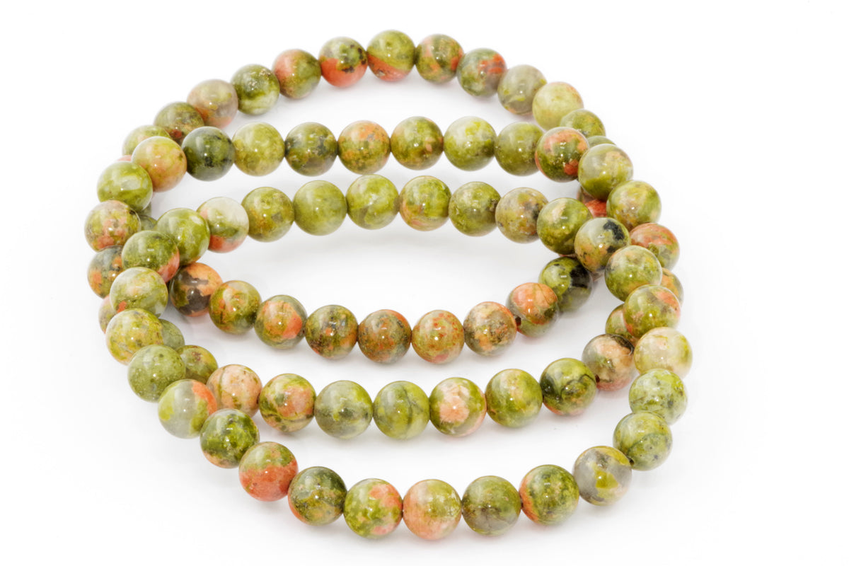 Unakite कंगन - 6 मिमी