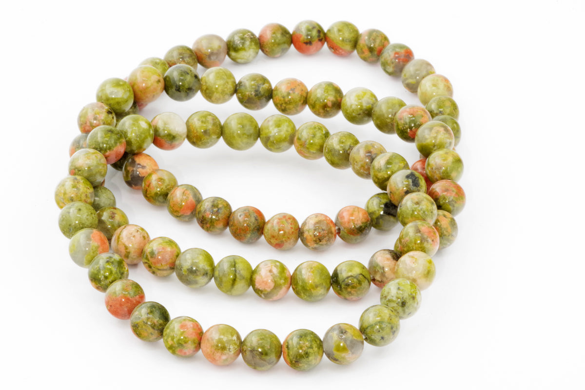 Unakite कंगन - 6 मिमी
