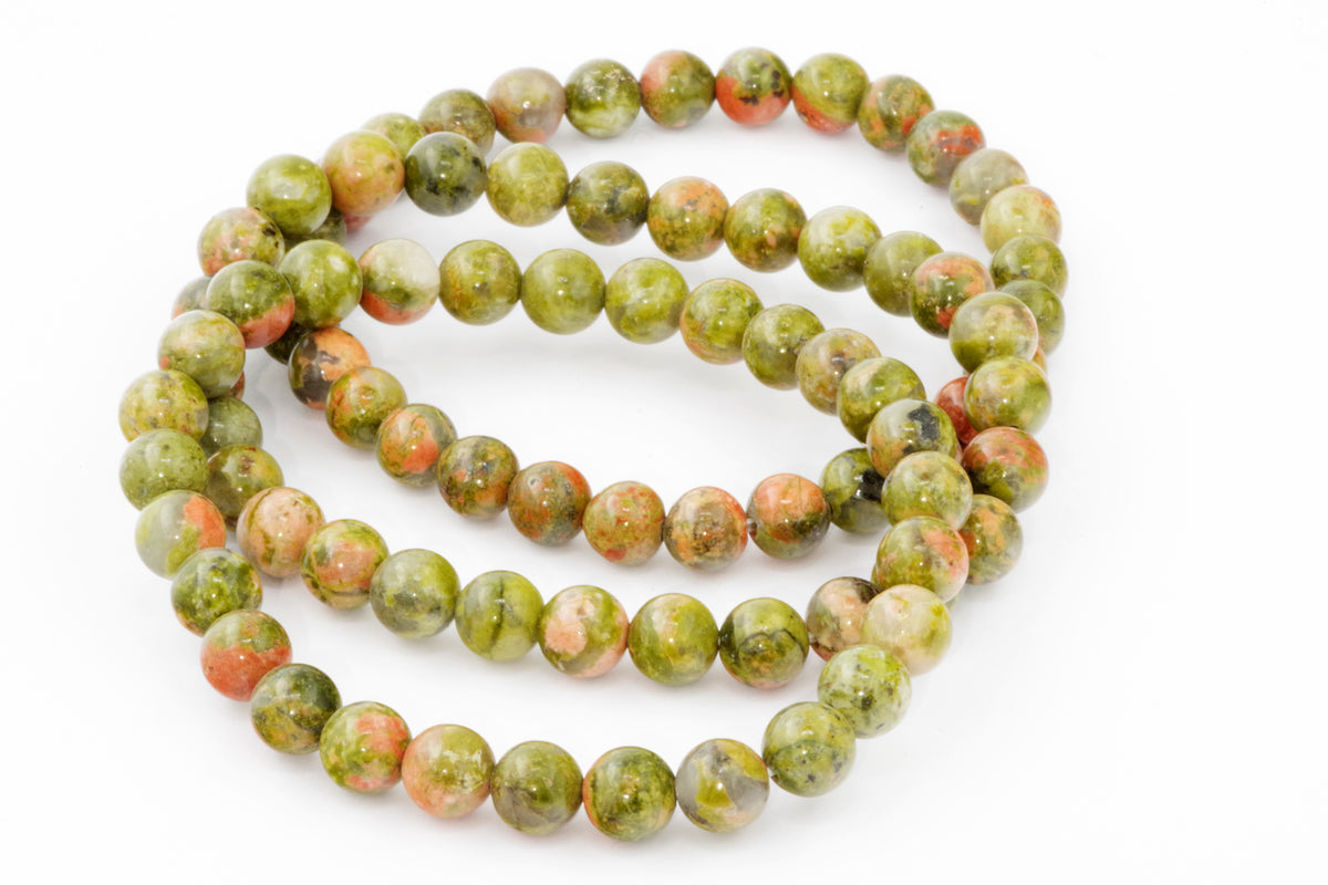 Unakite कंगन - 6 मिमी