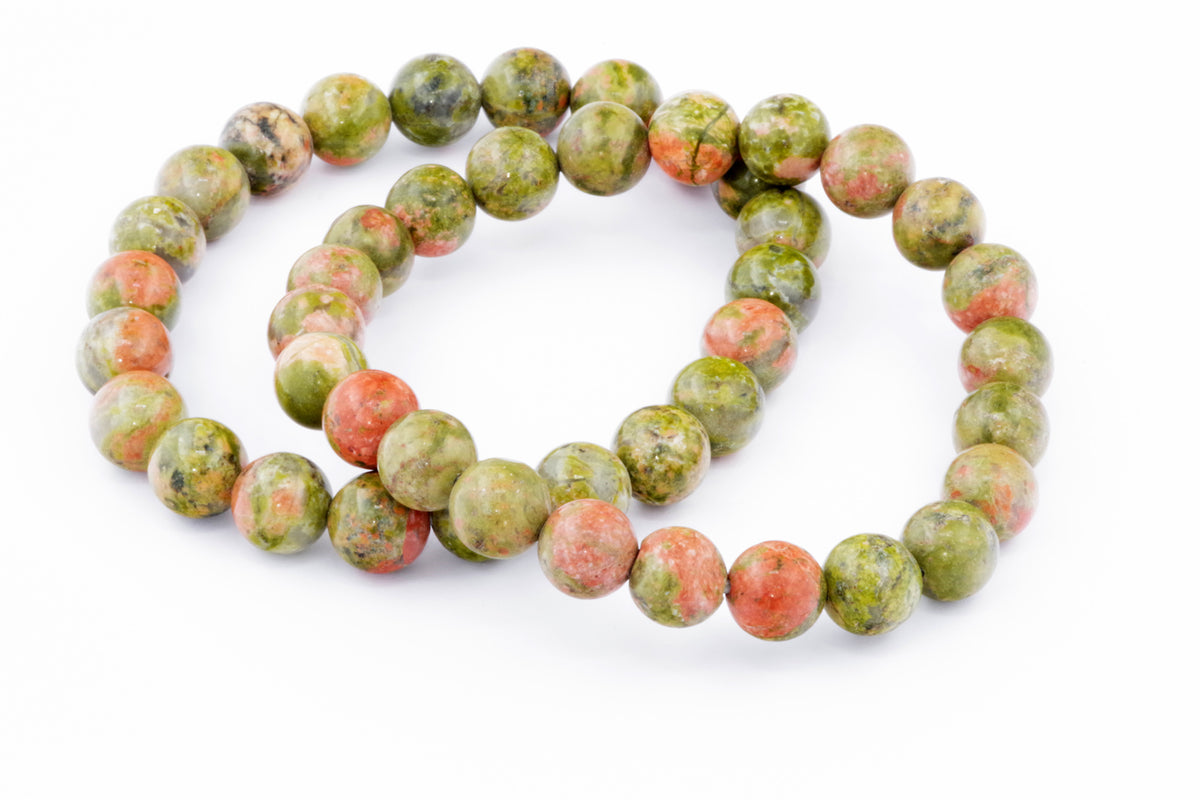 Unakite कंगन - 8 मिमी