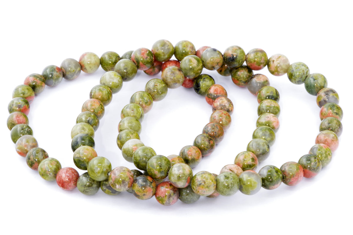 Unakite कंगन - 6 मिमी