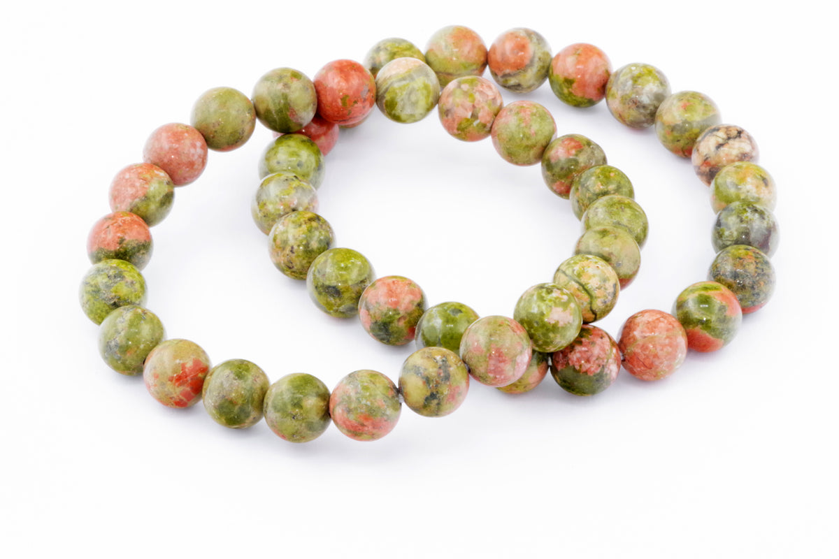 Unakite कंगन - 8 मिमी