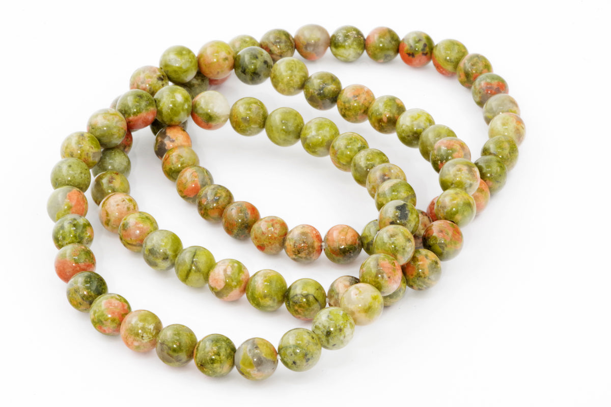 Unakite कंगन - 6 मिमी