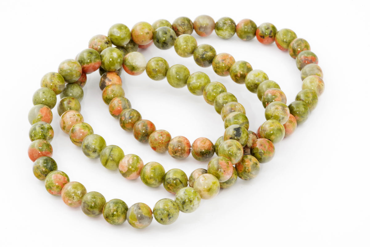 Unakite कंगन - 6 मिमी