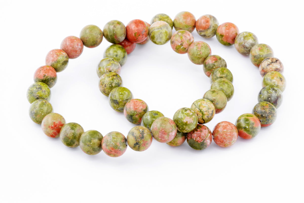 Unakite कंगन - 8 मिमी