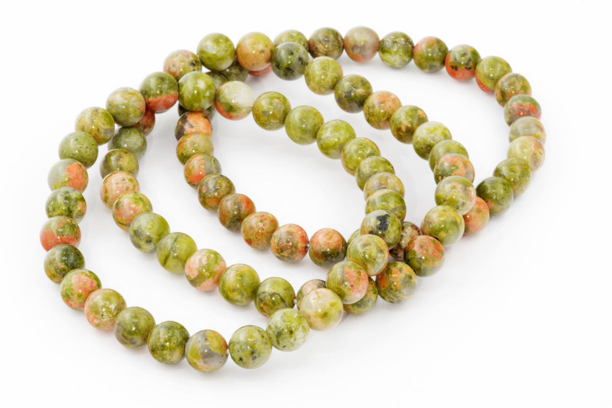 Unakite कंगन - 6 मिमी