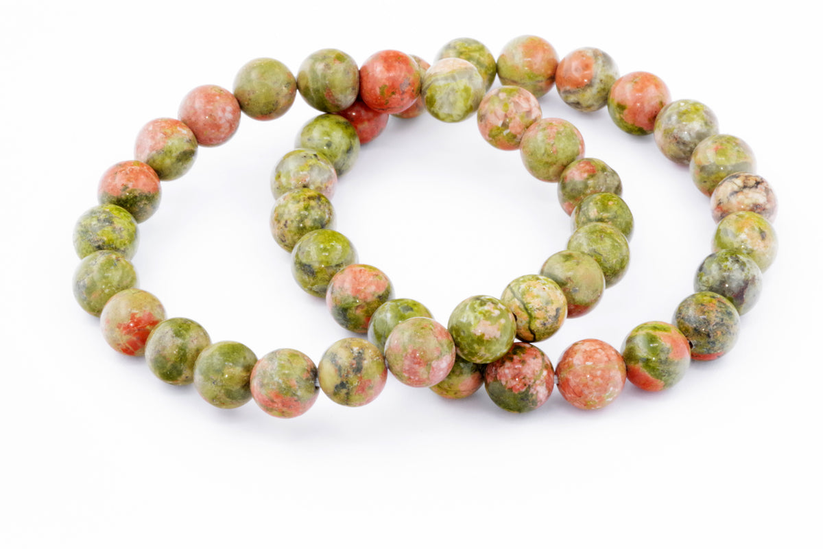 Unakite कंगन - 8 मिमी