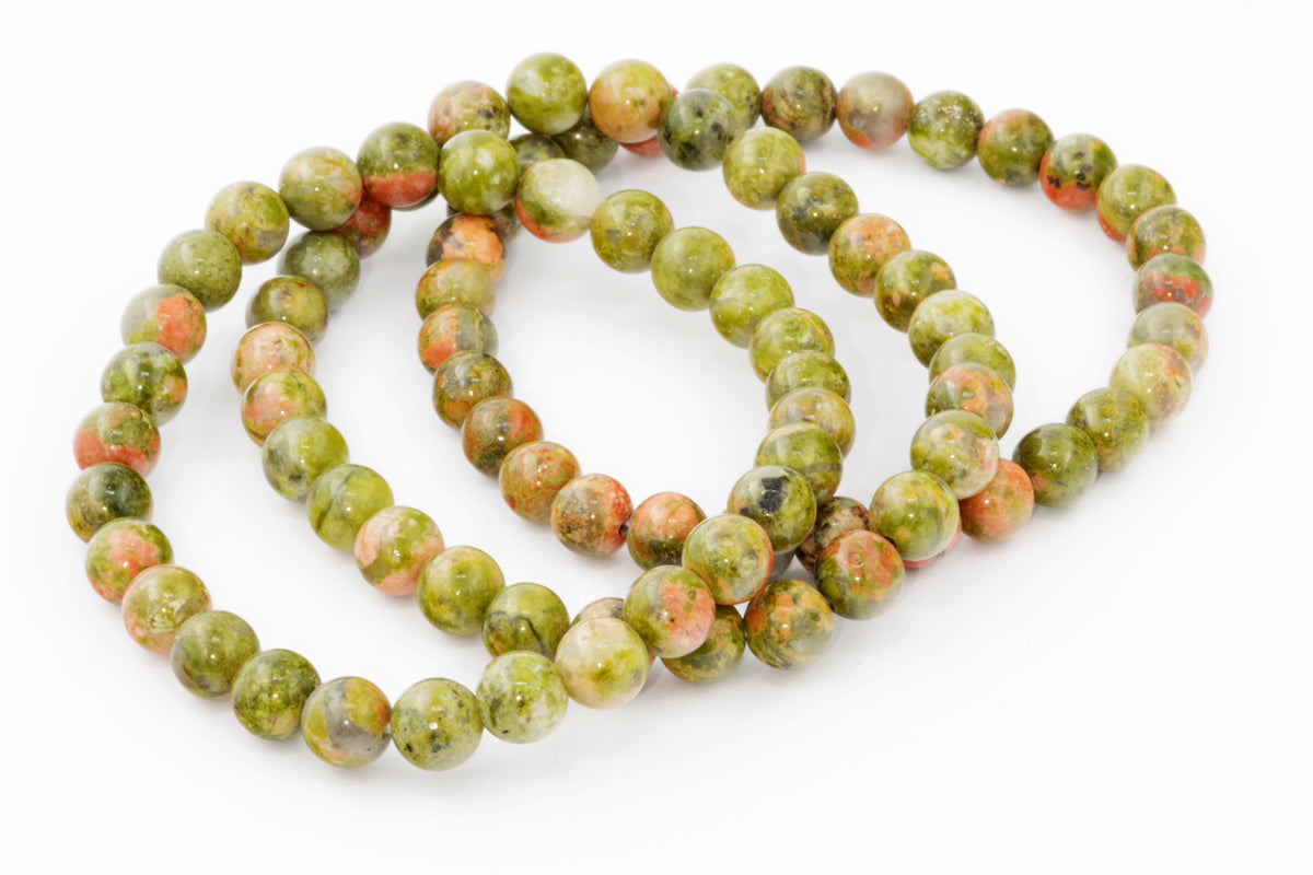 Unakite कंगन - 6 मिमी