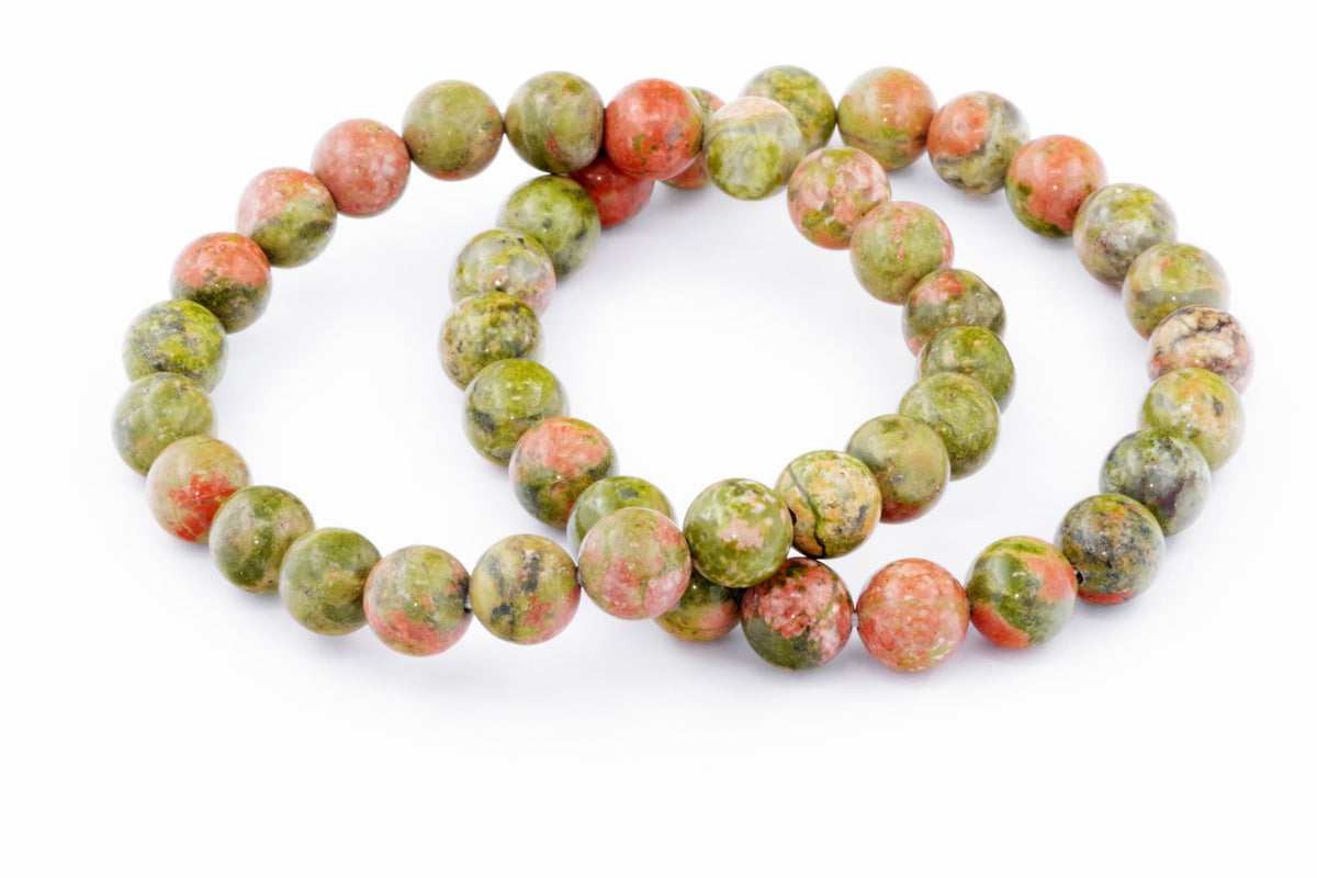 Unakite कंगन - 8 मिमी