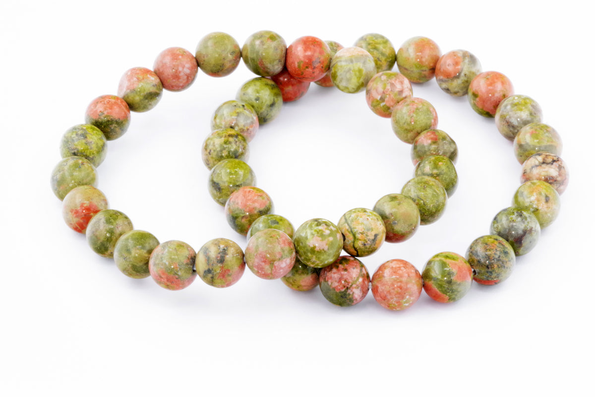 Unakite कंगन - 8 मिमी