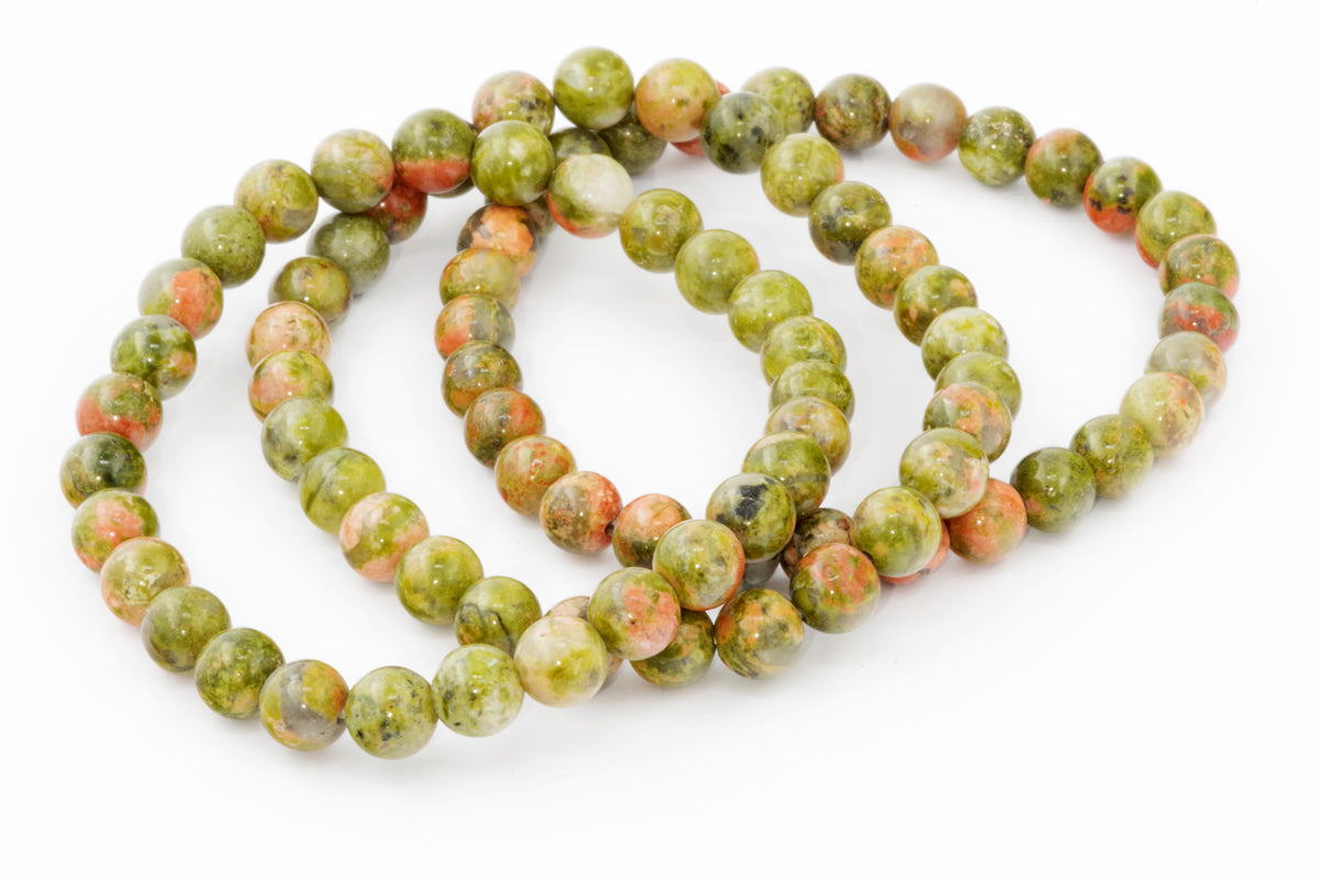 Unakite कंगन - 6 मिमी