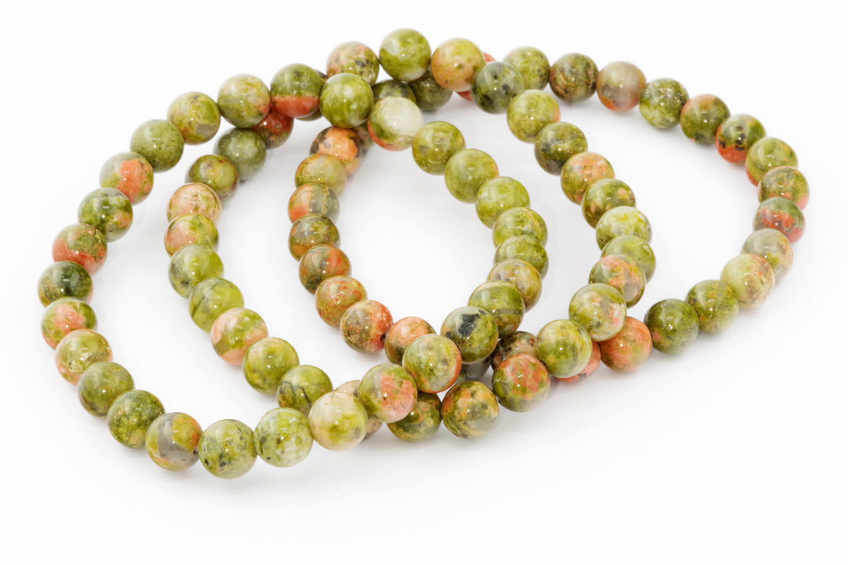 Unakite कंगन - 6 मिमी