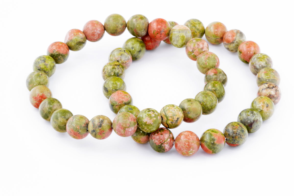 Unakite कंगन - 8 मिमी