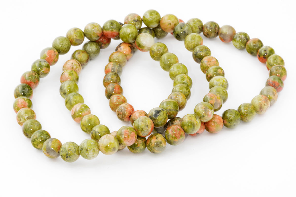 Unakite कंगन - 6 मिमी