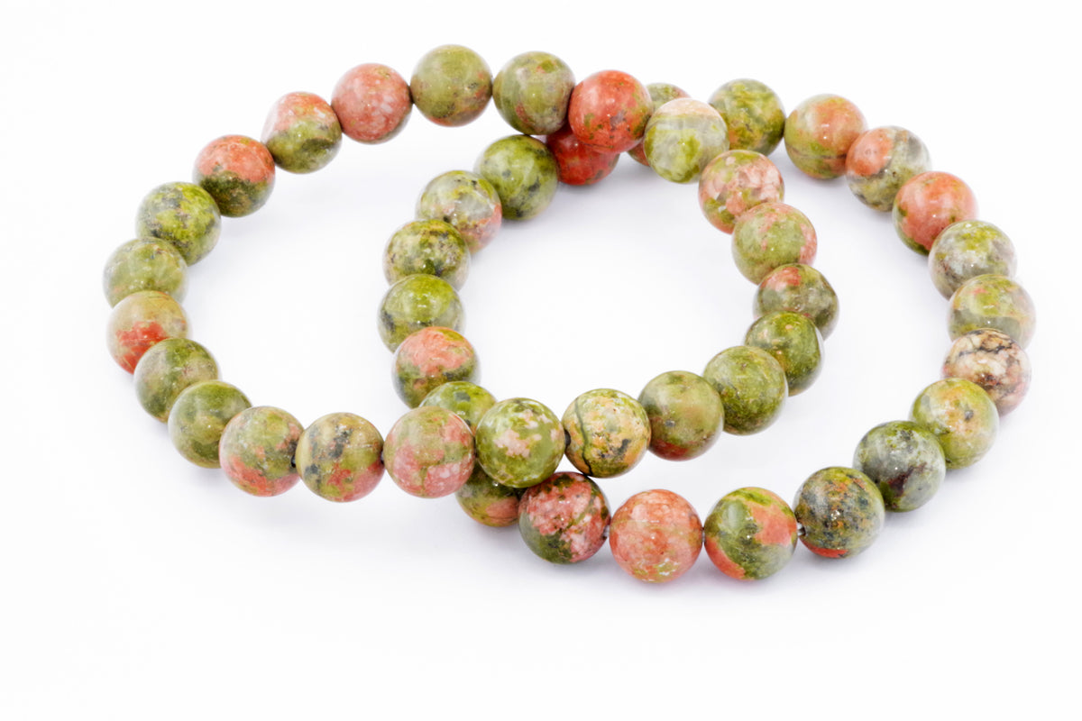 Unakite कंगन - 8 मिमी