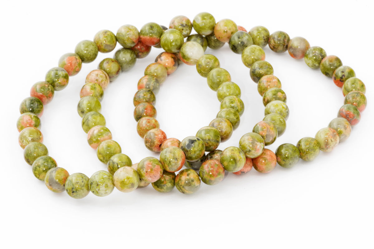 Unakite कंगन - 6 मिमी