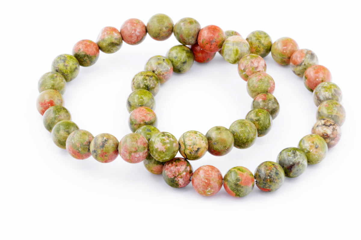 Unakite कंगन - 8 मिमी