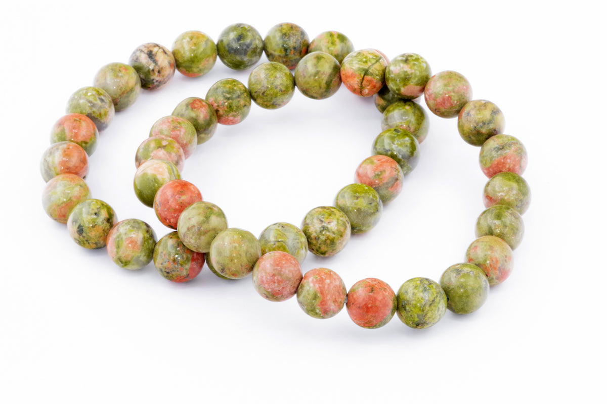 Unakite कंगन - 8 मिमी