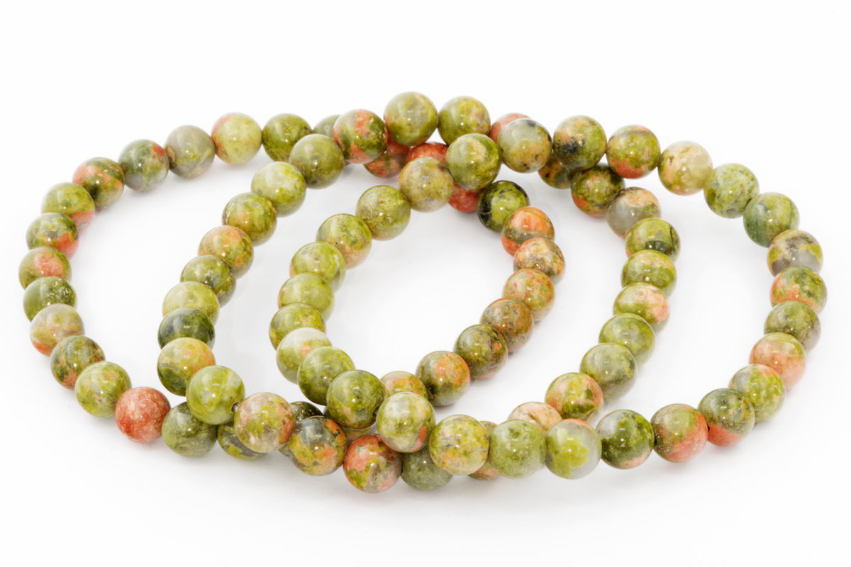 Unakite कंगन - 6 मिमी