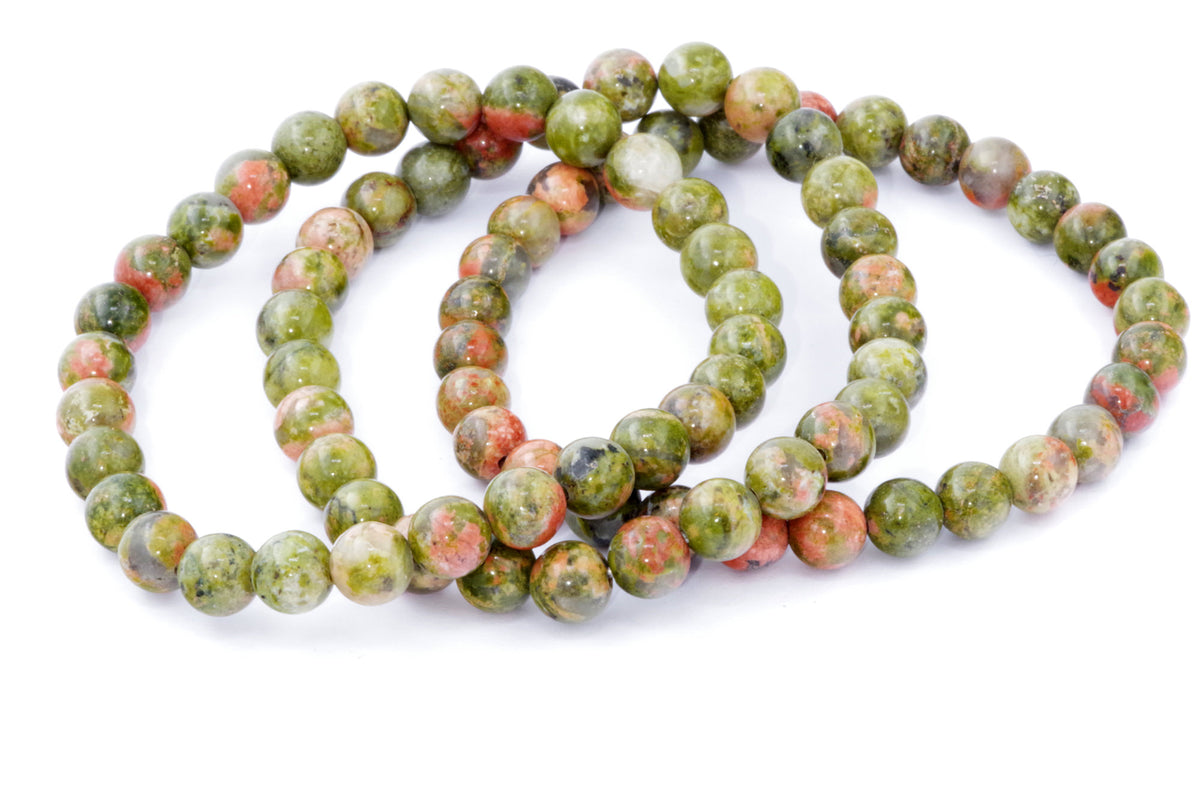 Unakite कंगन - 6 मिमी