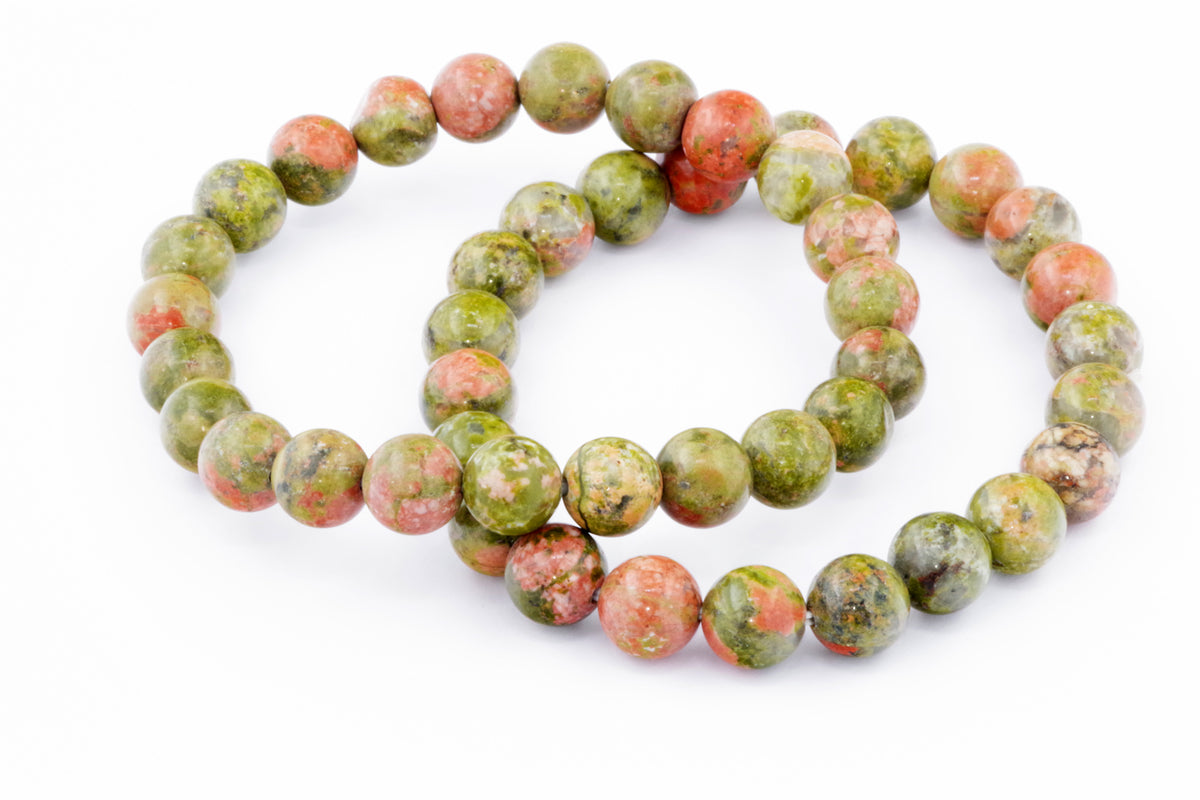 Unakite कंगन - 8 मिमी
