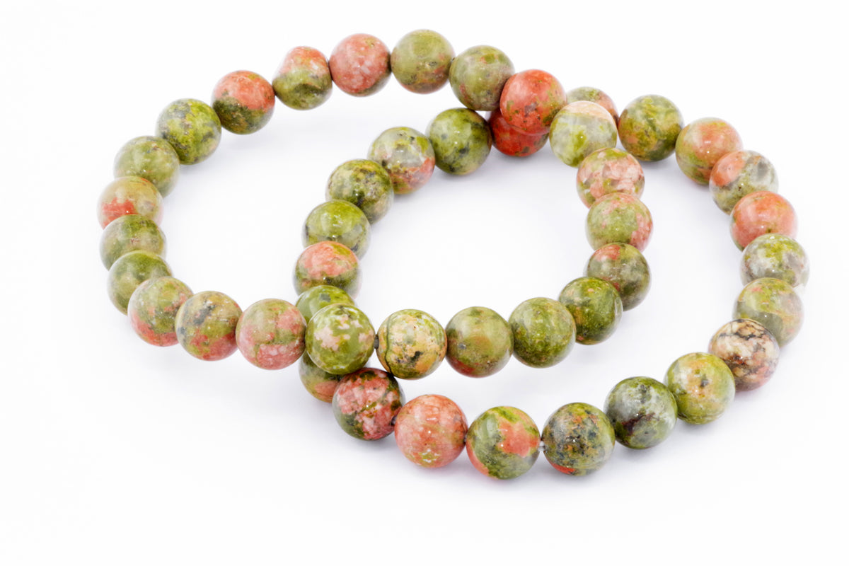 Unakite कंगन - 8 मिमी