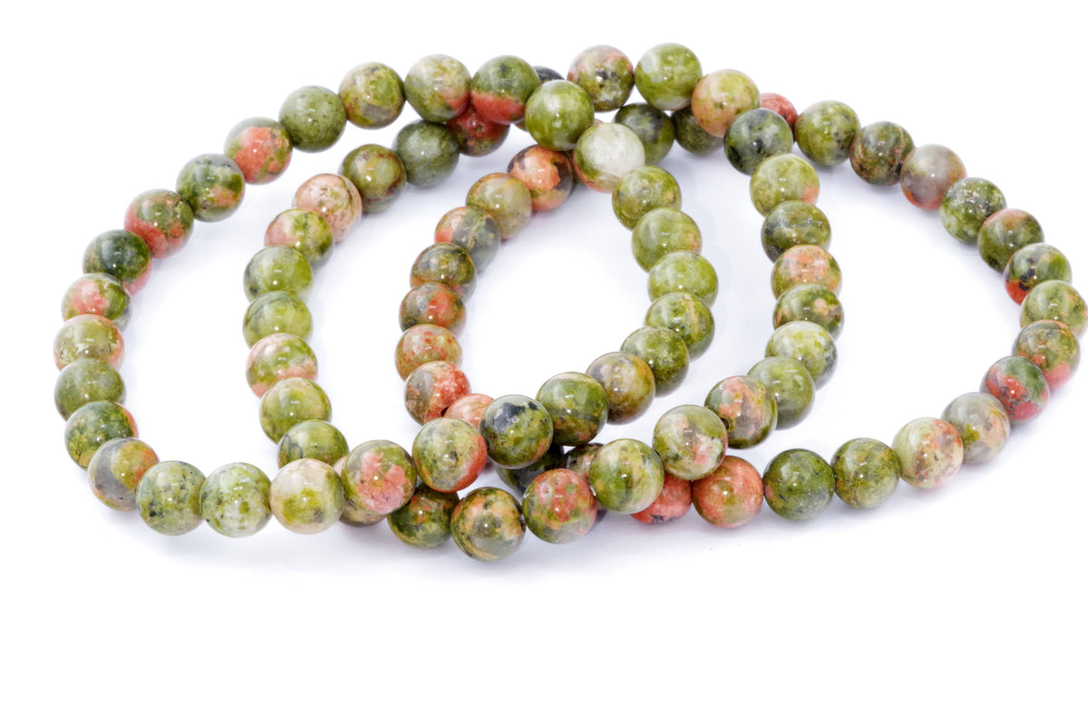 Unakite कंगन - 6 मिमी