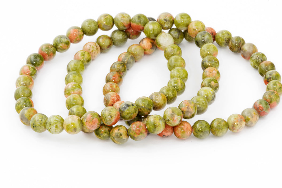 Unakite कंगन - 6 मिमी