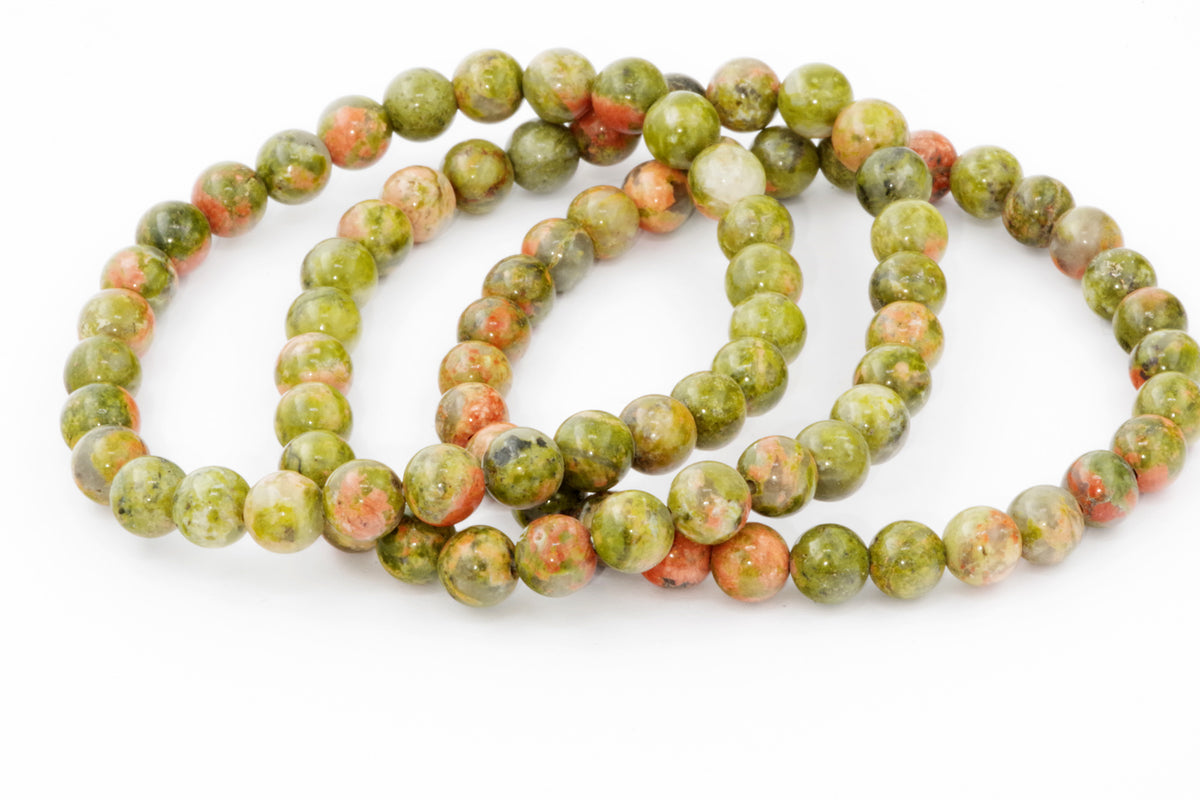Unakite कंगन - 6 मिमी