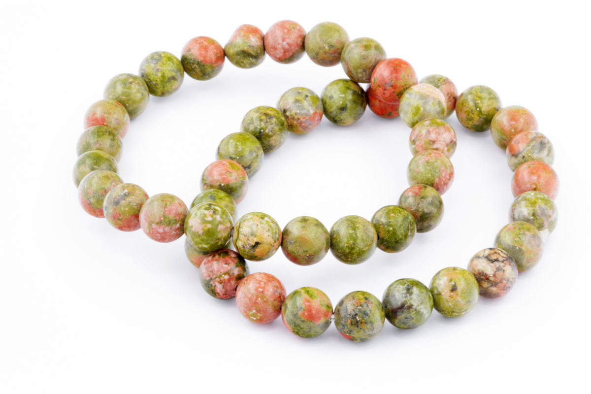 Unakite कंगन - 8 मिमी