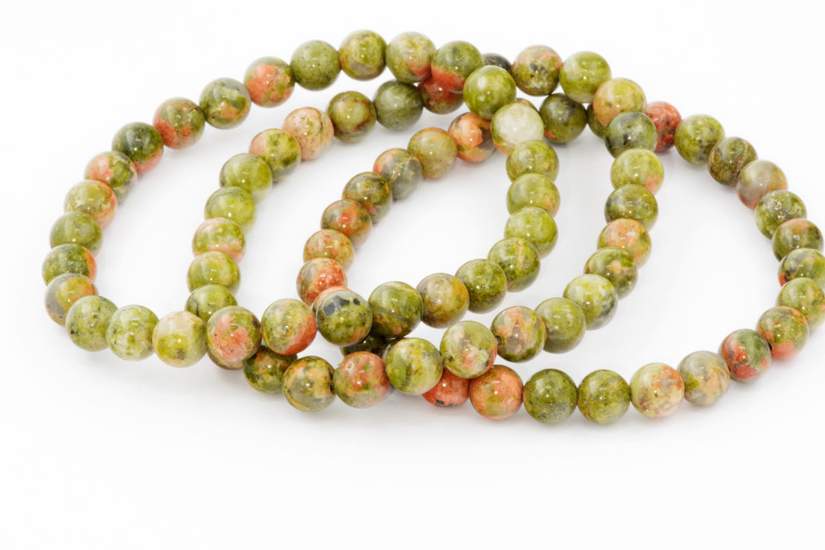 Unakite कंगन - 6 मिमी