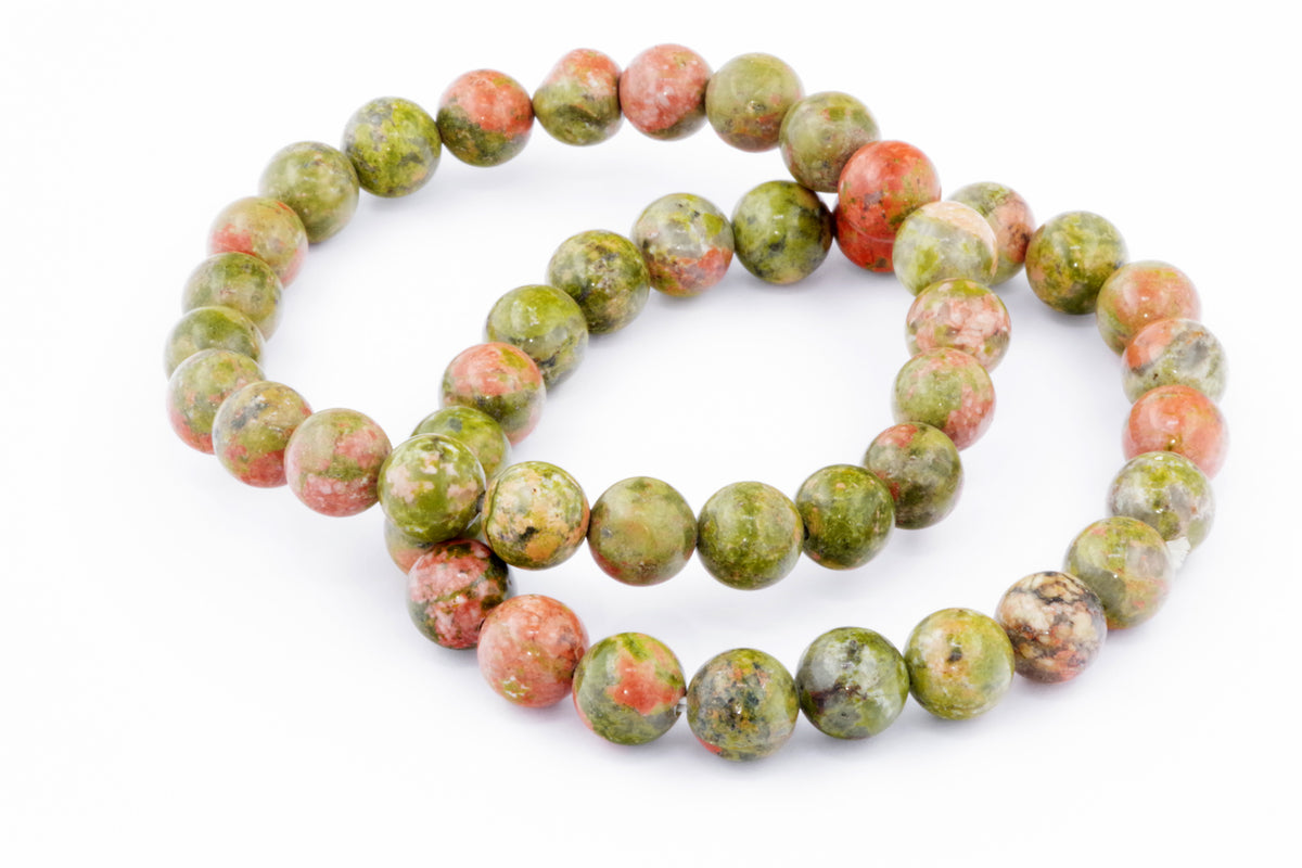 Unakite कंगन - 8 मिमी
