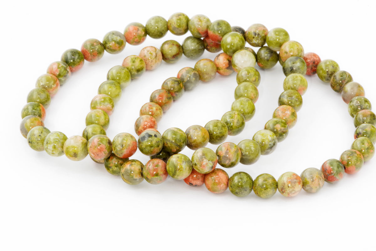 Unakite कंगन - 6 मिमी