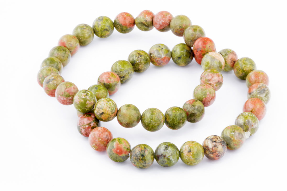 Unakite कंगन - 8 मिमी