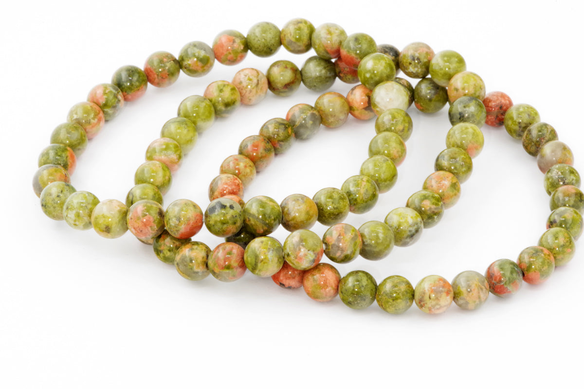 Unakite कंगन - 6 मिमी