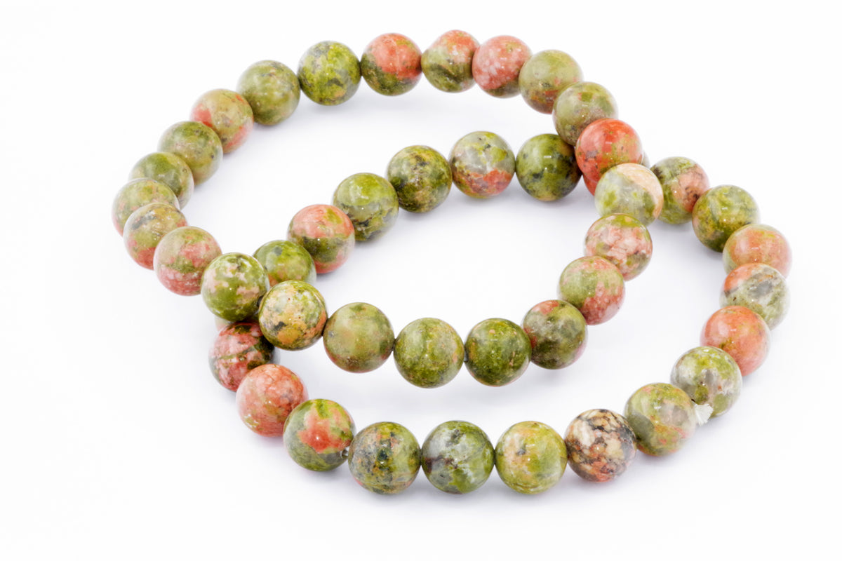 Unakite कंगन - 8 मिमी
