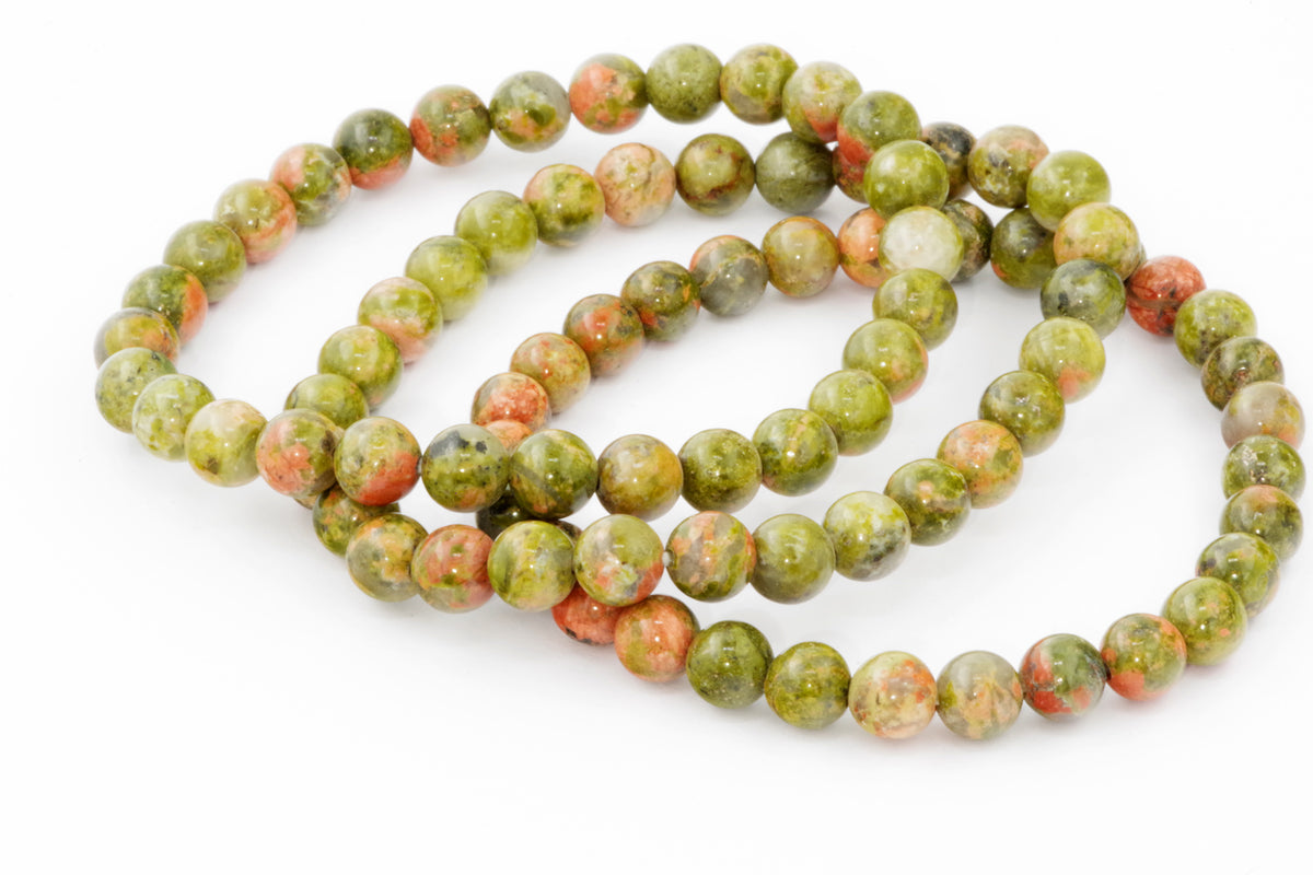 Unakite कंगन - 6 मिमी
