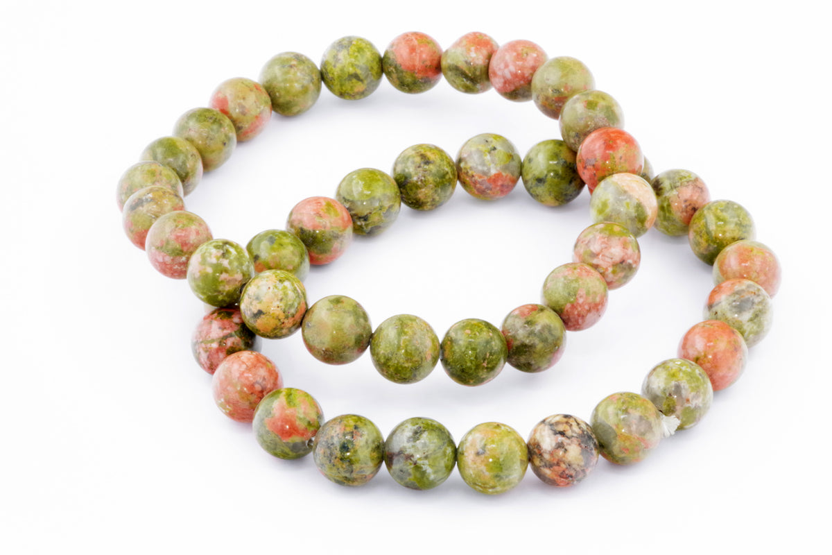 Unakite कंगन - 8 मिमी