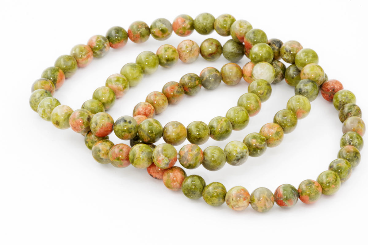 Unakite कंगन - 6 मिमी