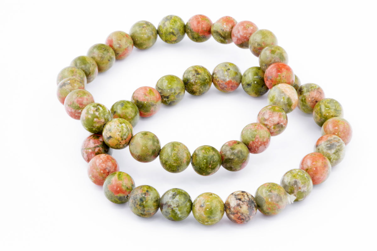 Unakite कंगन - 8 मिमी