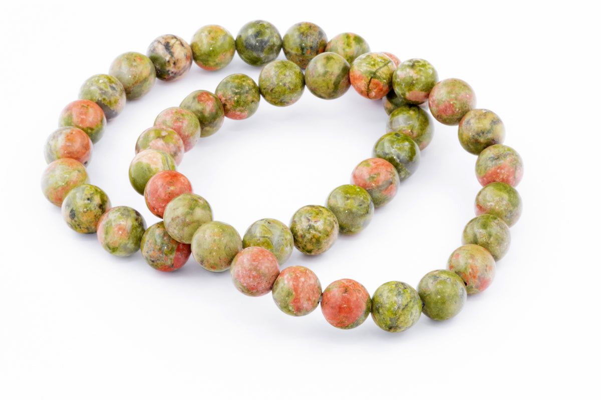Unakite कंगन - 8 मिमी